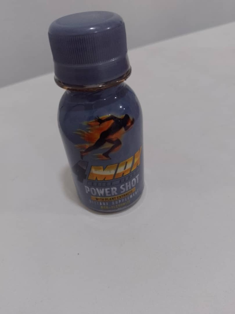 4 MAX QUICK BOOST POWER SHOT WITH PLANT EXTRACTS DIETARY SUPPLEMENT 65ML