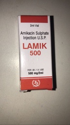 LAMIK 500 AMIKACIN SULPHATE INJECTION 500MG/2ML VIAL