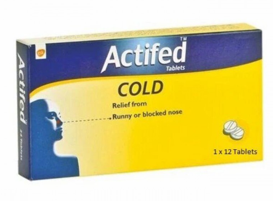 ACTIFED COLD TABLETS *12 TABLETS