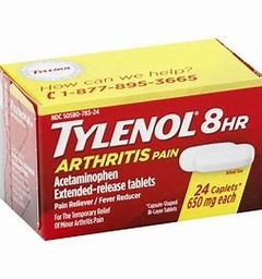 TYLENOL 8HR ARTHRITIS PAIN 24CAPLETS 650MG