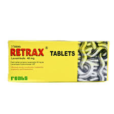 RETRAX TABLETS (reals) LEVAMISOLE 40mg - 3 Tablets [6156000300405]