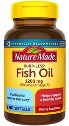 NATURE MADE BURP-LESS FISH OIL 1200MG(360mg omega-3))