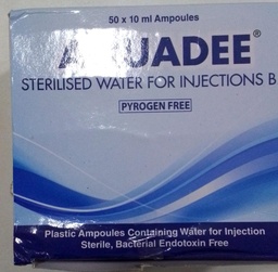 AQUADEE STERILISED WATER FOR INJECTION BY 1 AMPOULE
